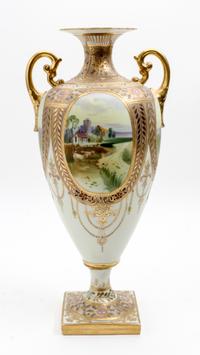 A Nippon Porcelain Vase Height 16 1/4 inches. — FIRST HALF 20TH CENTURY
