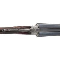**High Quality B-Grade Lefever Arms Company SxS Hammerless Side Plate Shotgun with Krupp Barrels