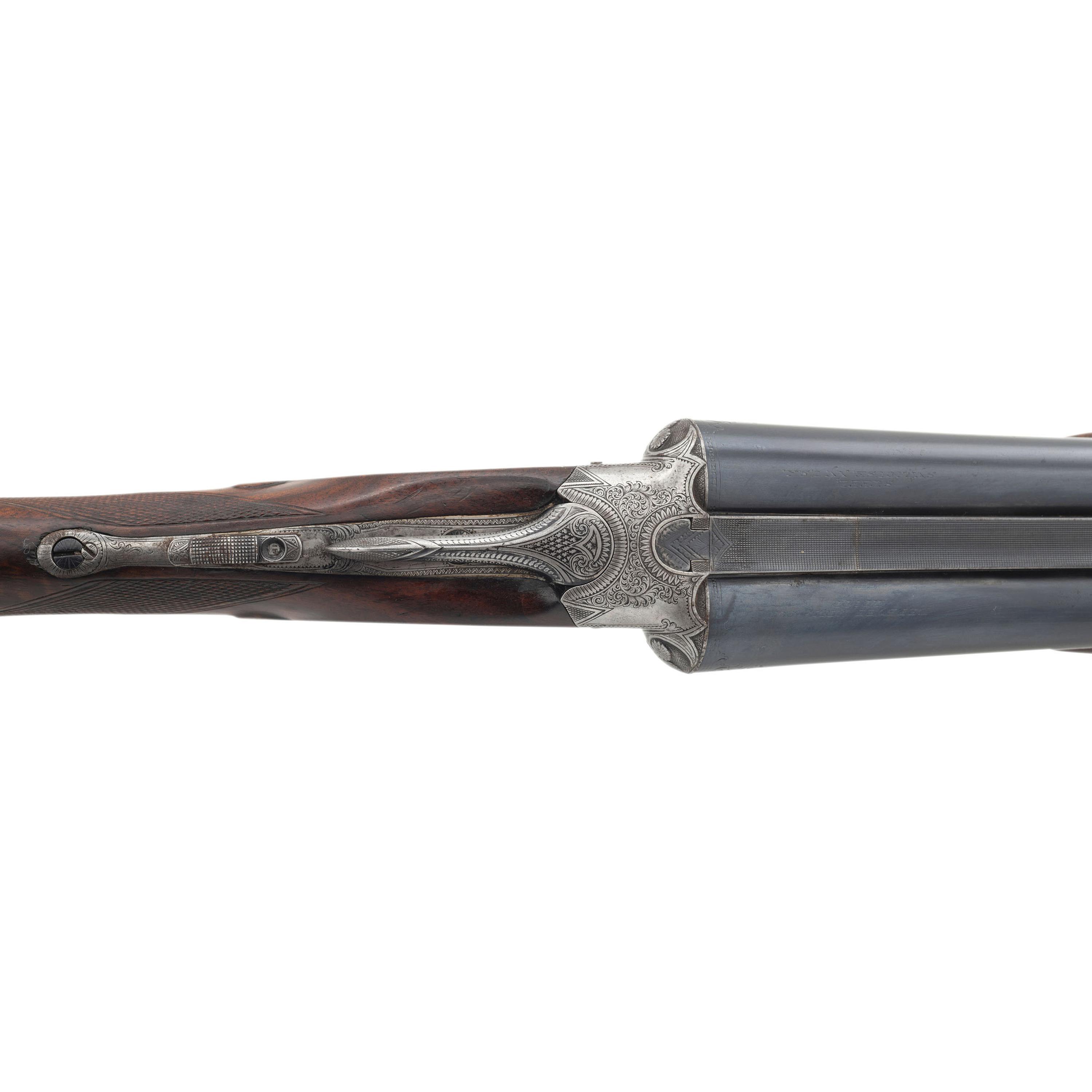 **High Quality B-Grade Lefever Arms Company SxS Hammerless Side Plate Shotgun with Krupp Barrels