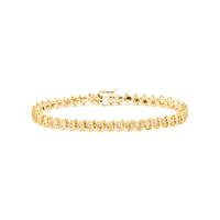 YELLOW GOLD AND DIAMOND LINE BRACELET