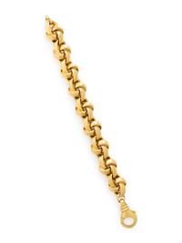 YELLOW GOLD FANCY LINK BRACELET