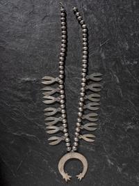Navajo Silver Squash Blossom Necklace