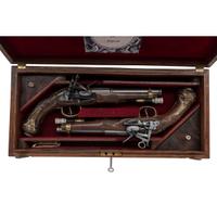 Contemporary Cased Spanish Miquelet-Style Pistols