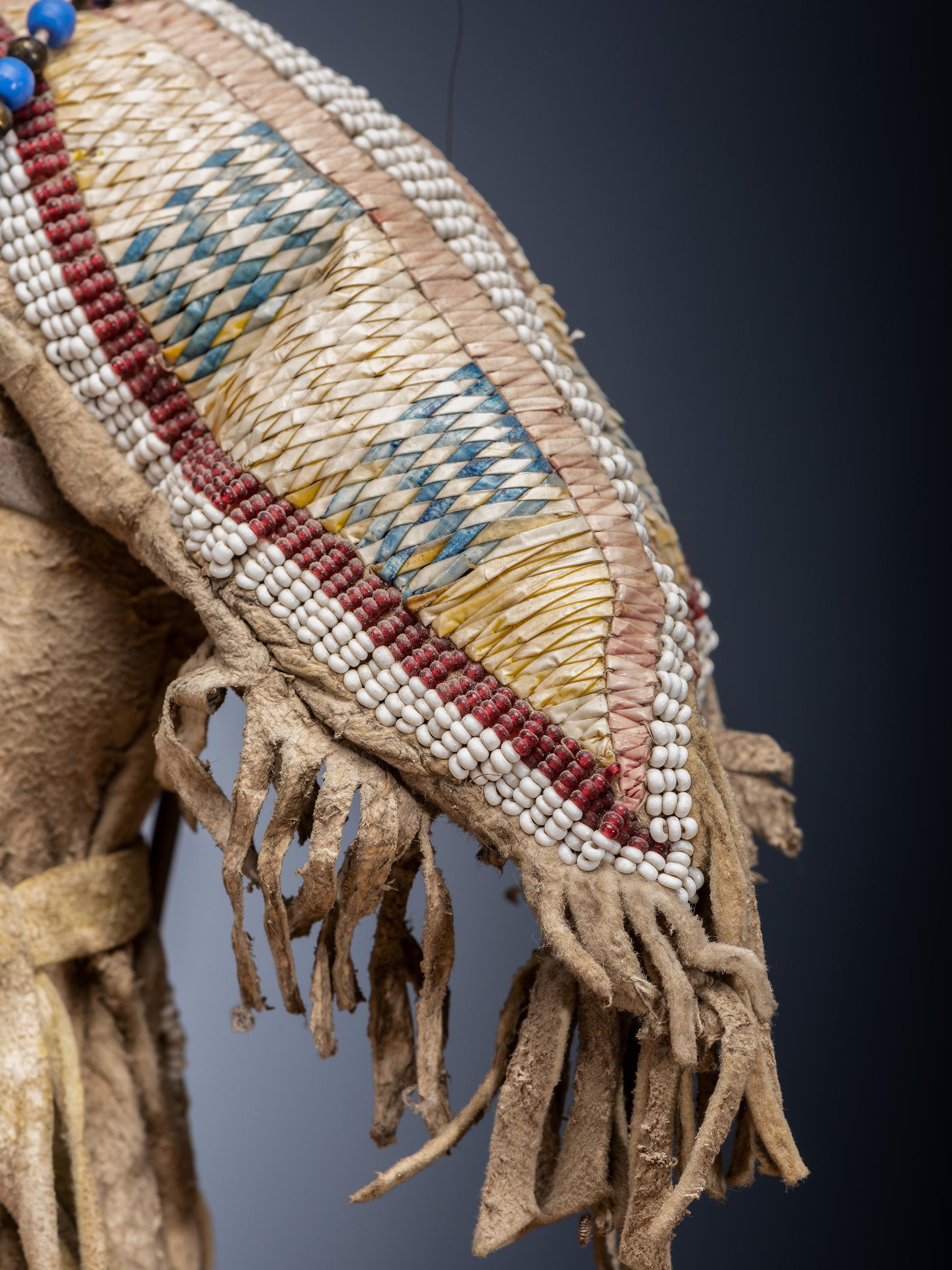Hidatsa Doll, with Beaded and Quilled Dress