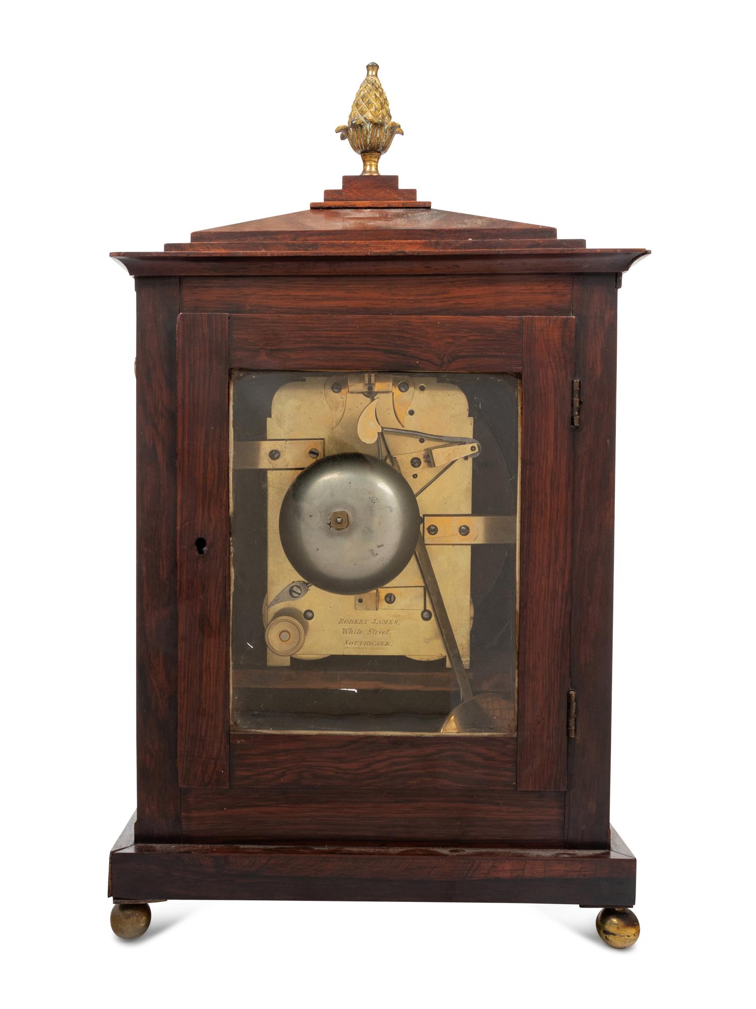 An English Rosewood Mantel Clock
