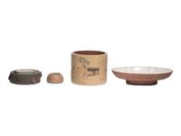 Four Chinese Yixing Zisha Pottery Vessels