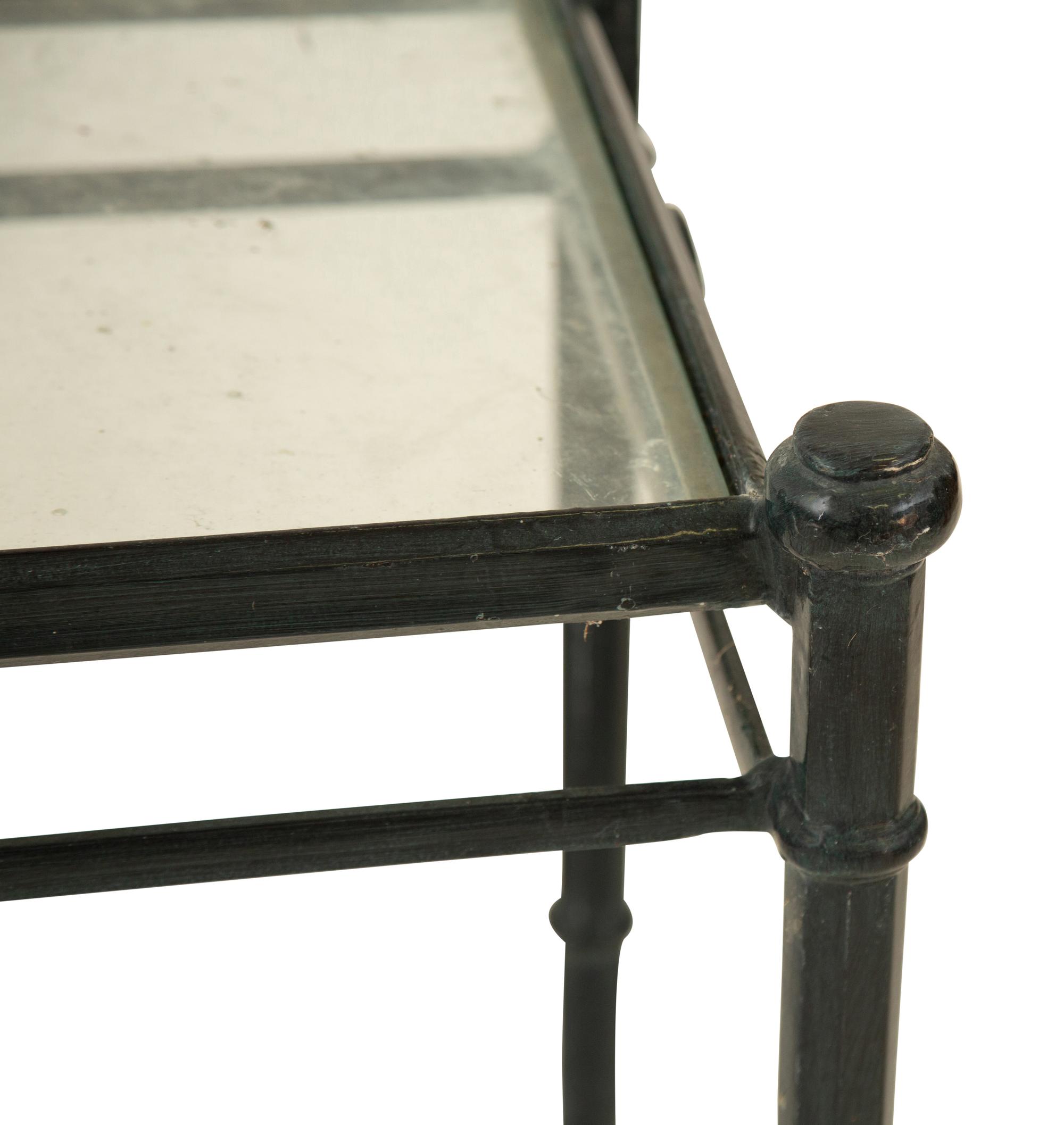 A Group of Neoclassical Style Painted Aluminum Garden Furniture — 20th Century