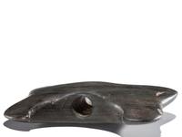 A Banded Slate Double Crescent Bannerstone