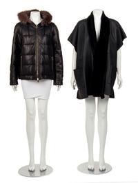 Two Pieces of Fur Trimmed Outerwear: One Brunello Cucinelli, One Eskandar