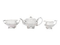 An George III Silver Three-Piece Tea Service