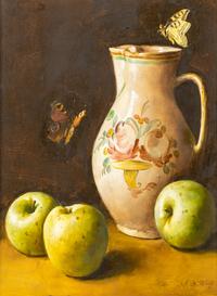 Still Life with Apples, Butterflies, and Pitcher