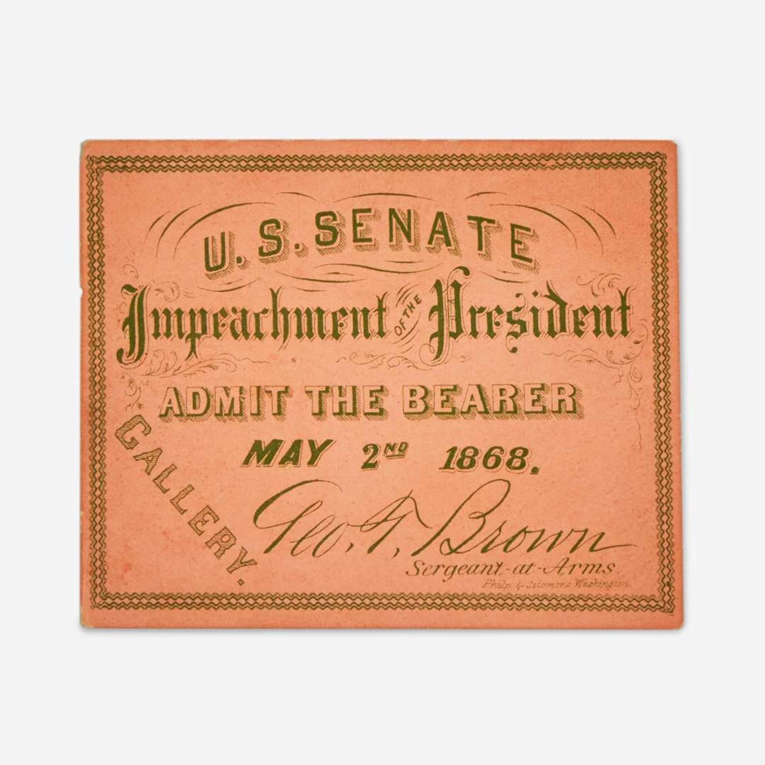 [Presidential] Johnson, Andrew Signed Carte de Visite