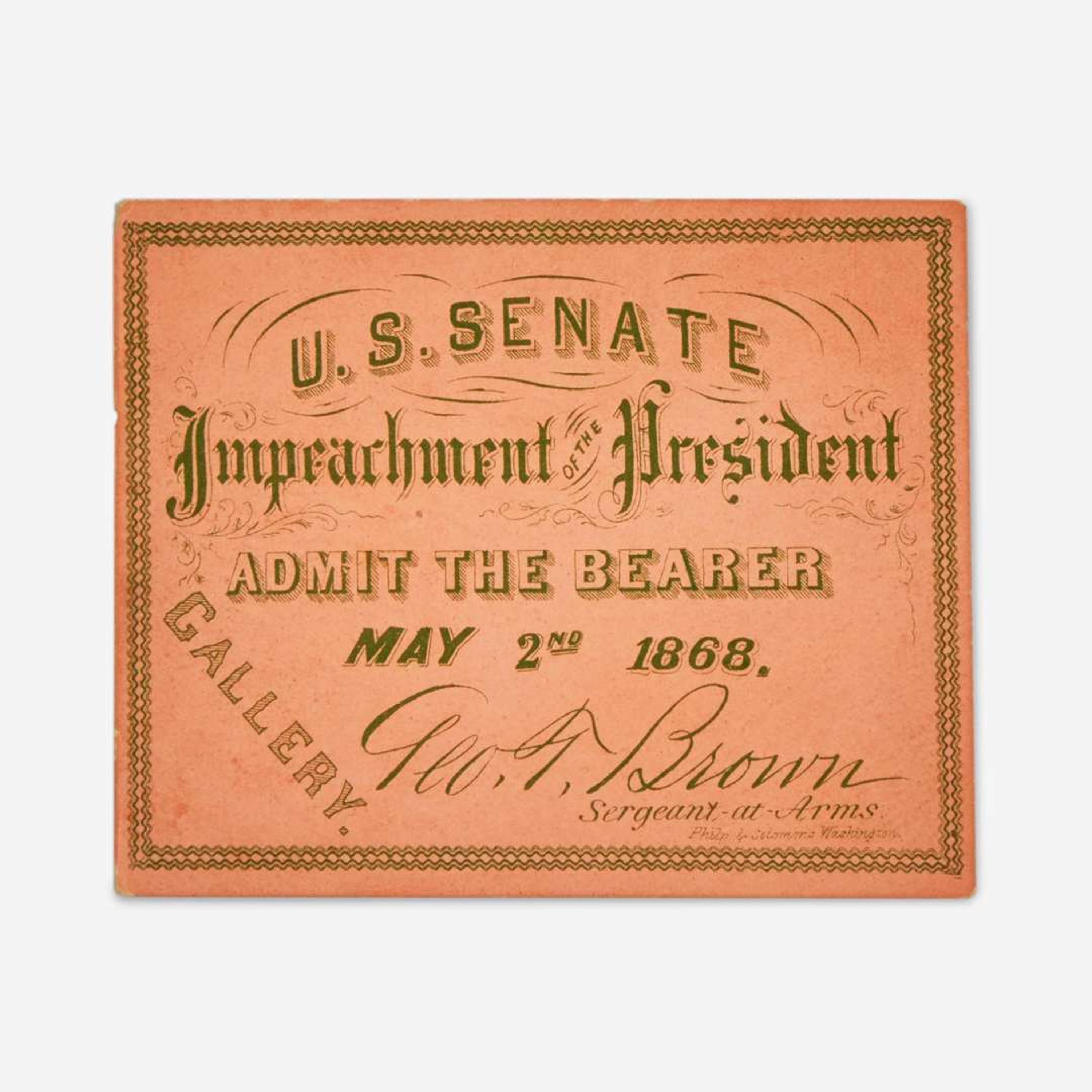 [Presidential] Johnson, Andrew Signed Carte de Visite