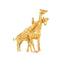 YELLOW GOLD AND DIAMOND GIRAFFE PENDANT