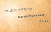 A Schrop Eight-Gallon Cobalt Decorated Stoneware Cooler