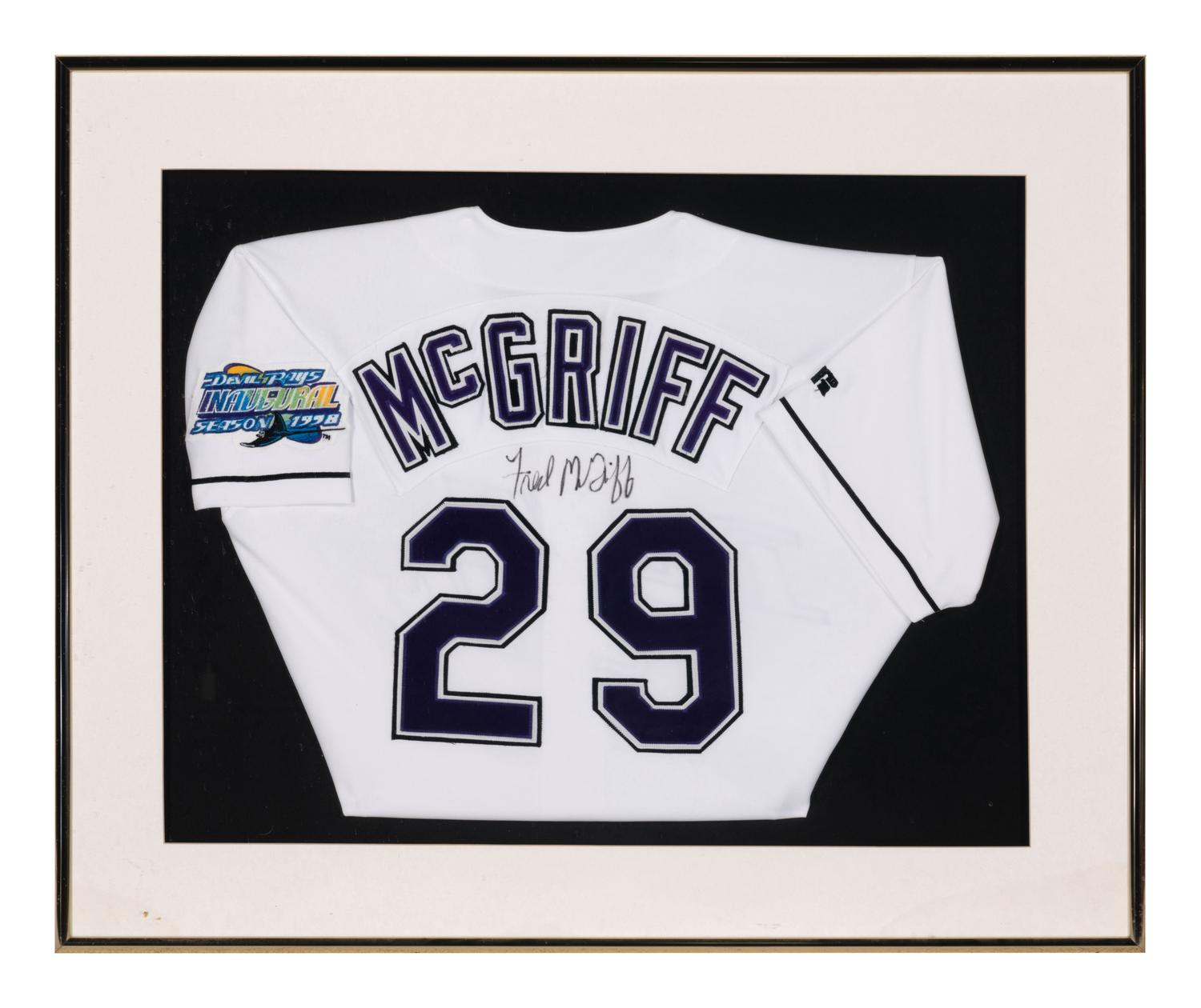 A Group of Signed Autograph Baseball Jersey Displays Featuring Hall of Famers and Notables Including Ken Griffey Jr.