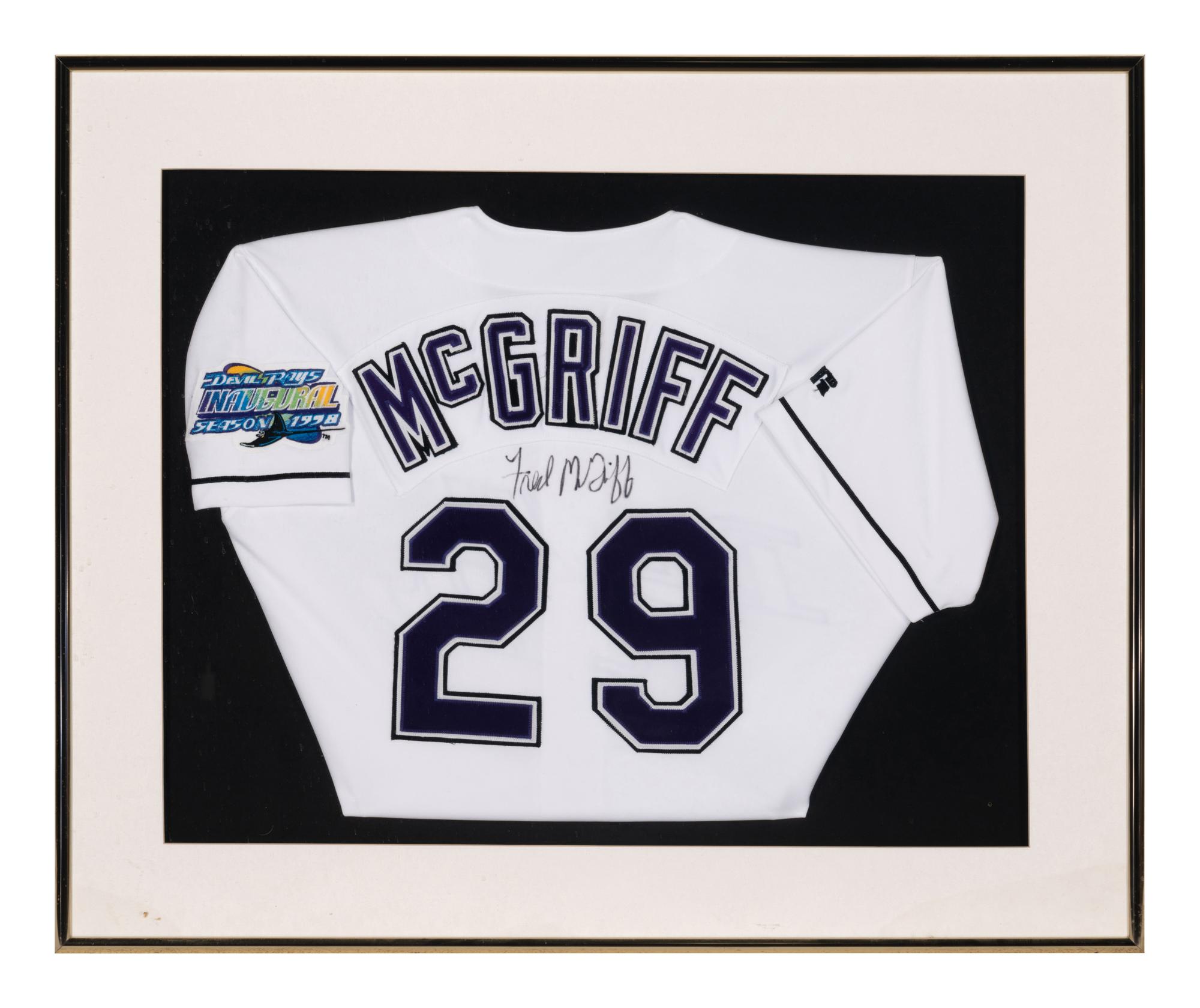 A Group of Signed Autograph Baseball Jersey Displays Featuring Hall of Famers and Notables Including Ken Griffey Jr.