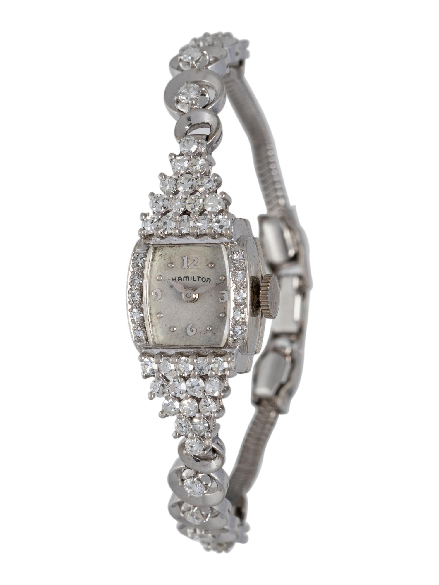 HAMILTON, DIAMOND WRISTWATCH