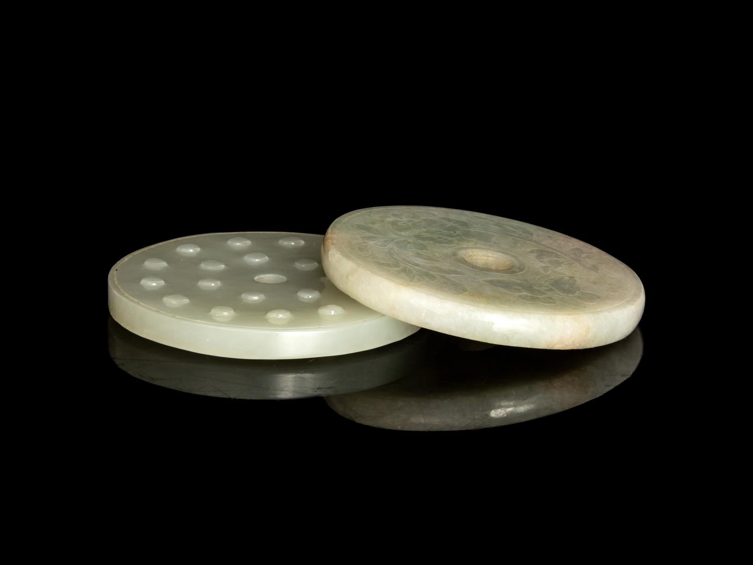 Two Chinese Carved Jade Pendants