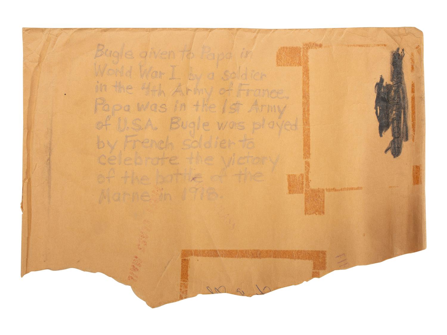 [WORLD WAR I]. A pair of bugles, comprising: