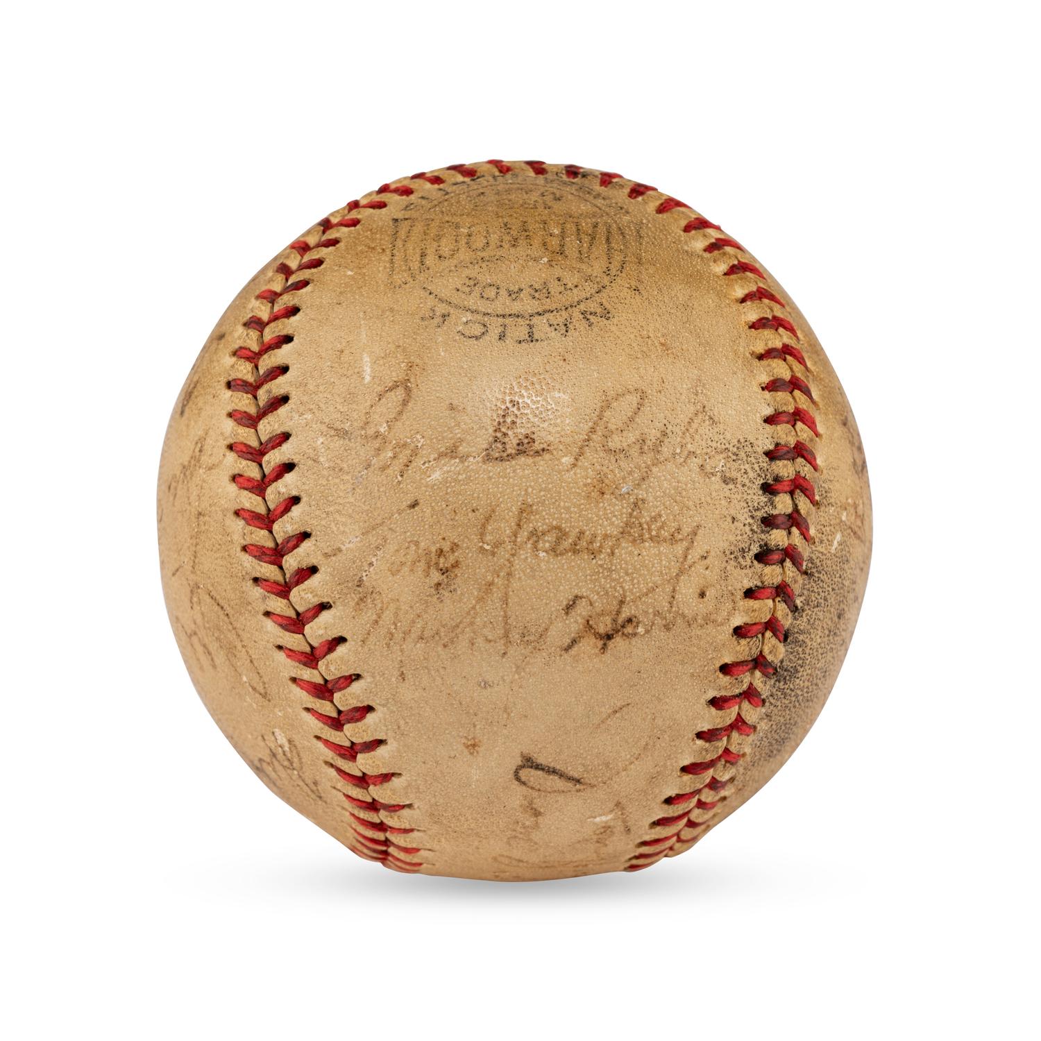 A 1941 Boston Red Sox Team Signed Autograph Baseball Featuring Jimmie Foxx and Ted Williams (Beckett Authentication Services Letter of Authenticity)