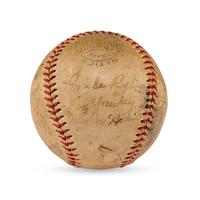 A 1941 Boston Red Sox Team Signed Autograph Baseball Featuring Jimmie Foxx and Ted Williams (Beckett Authentication Services Letter of Authenticity)