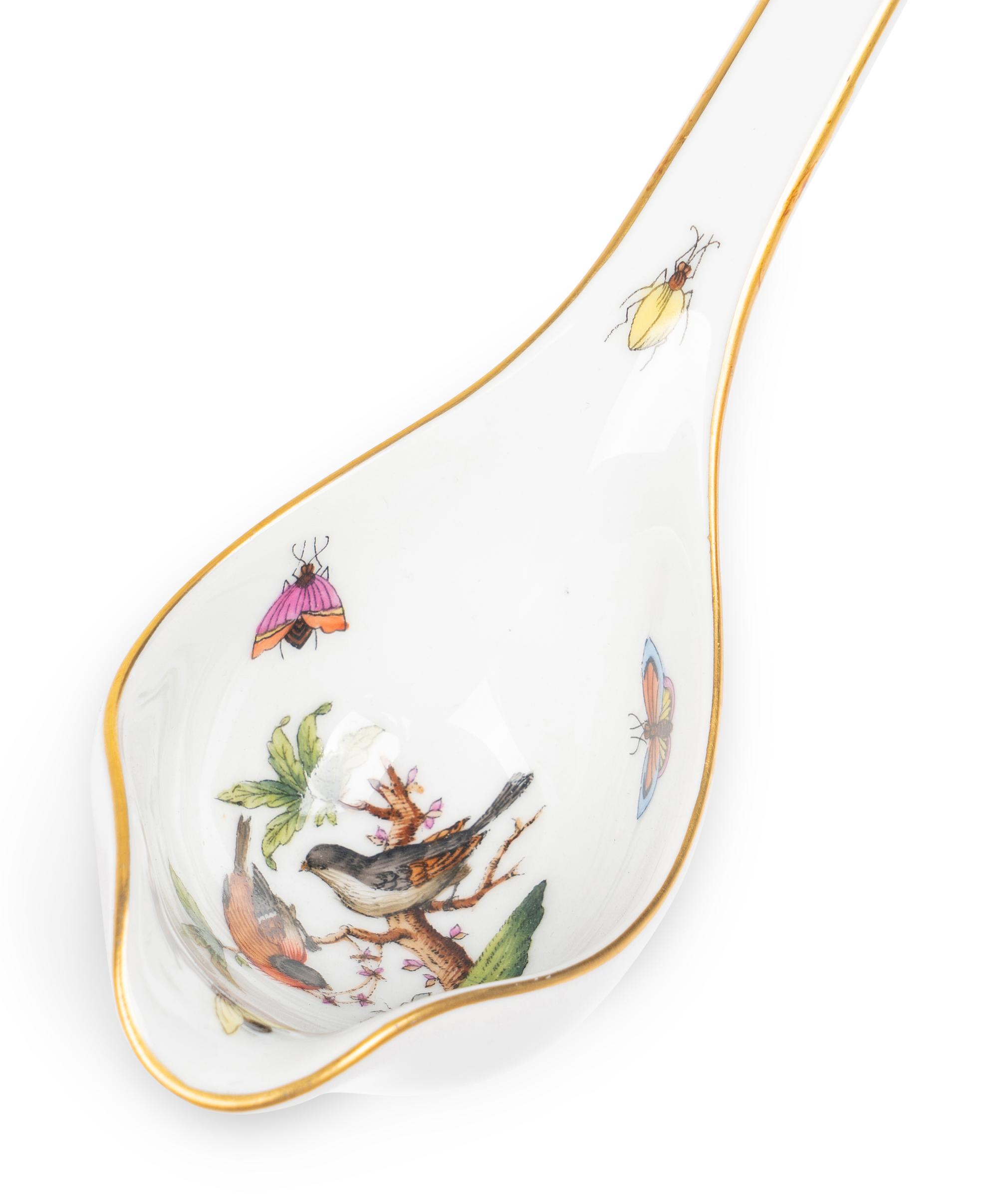 A Collection of Herend Rothschild Bird Porcelain Serving Pieces