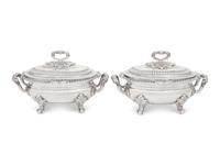 A Pair of George III Silver Sauce Tureens