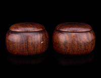 A Pair of Huanghuali Go Boxes and Covers