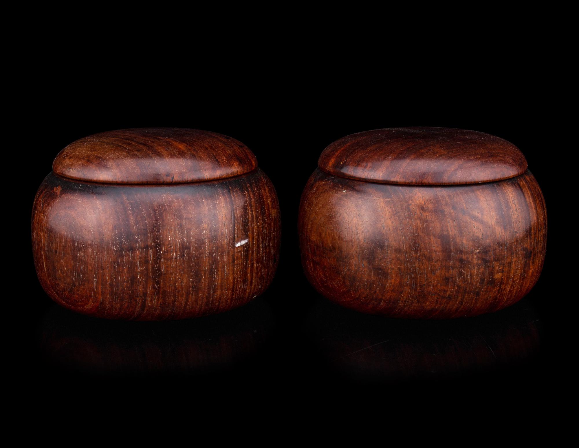 A Pair of Huanghuali Go Boxes and Covers