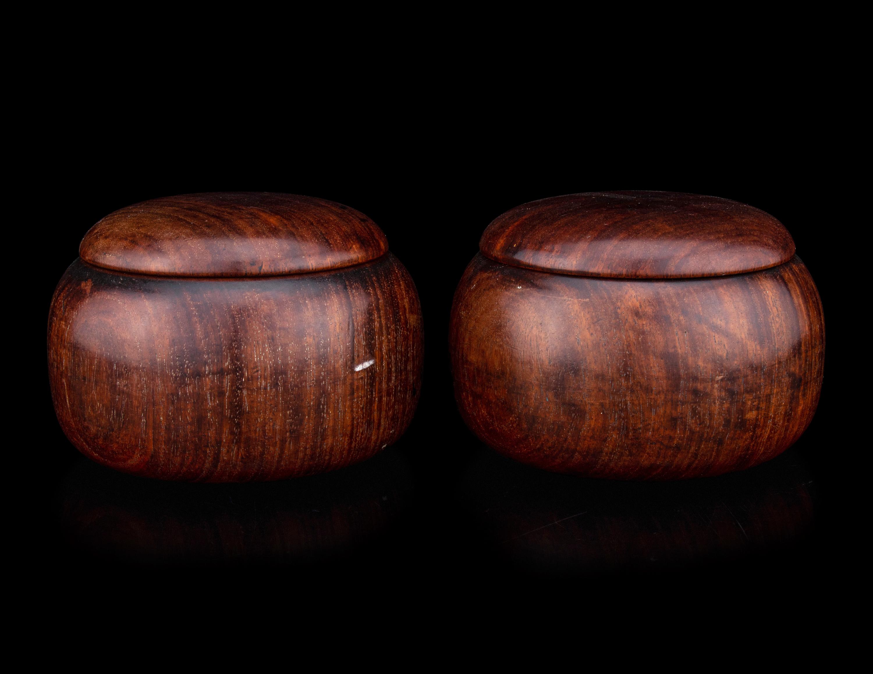 A Pair of Huanghuali Go Boxes and Covers
