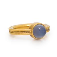 High Karat Yellow Gold and Moonstone Ring