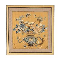A Chinese Embroidered Silk Panel