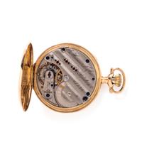 14K YELLOW GOLD OPEN FACE POCKET WATCH