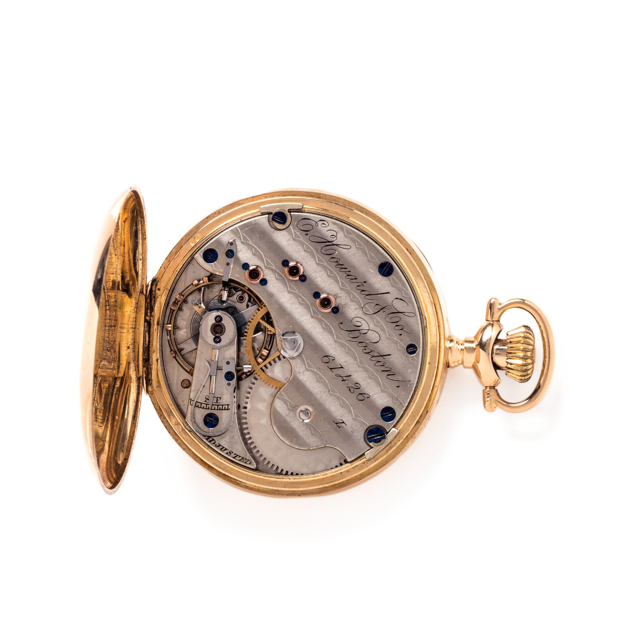 14K YELLOW GOLD OPEN FACE POCKET WATCH