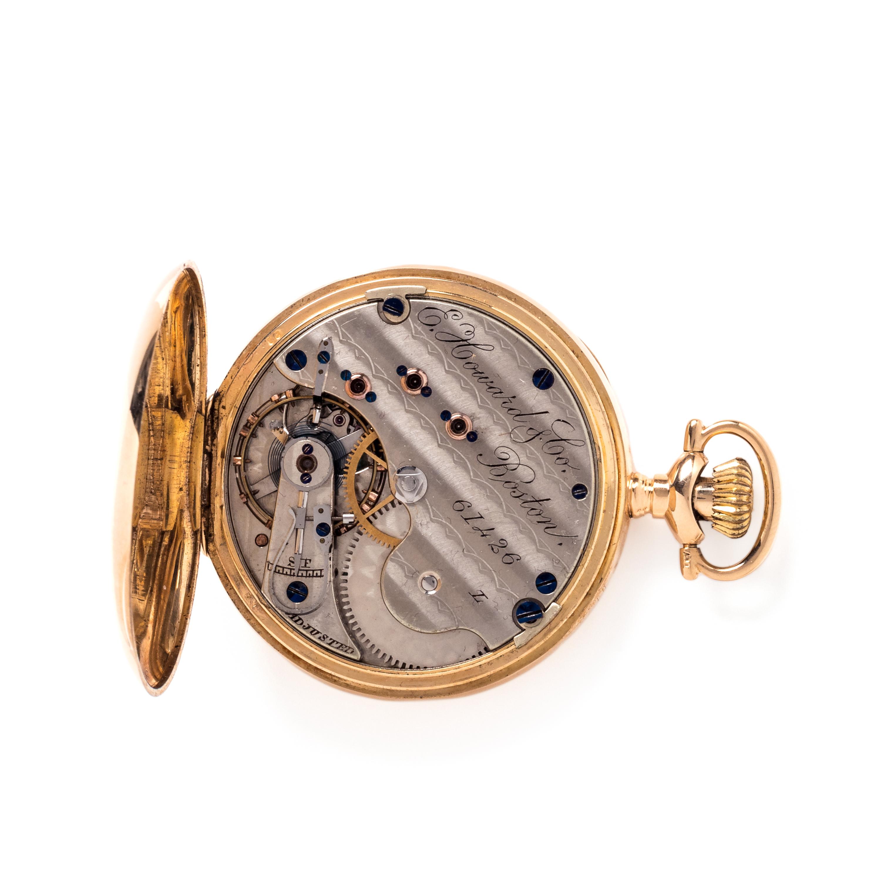 14K YELLOW GOLD OPEN FACE POCKET WATCH