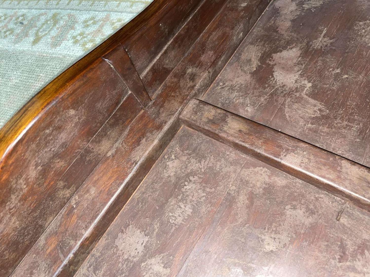 A Chinese Ming dynasty style carved hardwood low table 明式硬木矮方桌