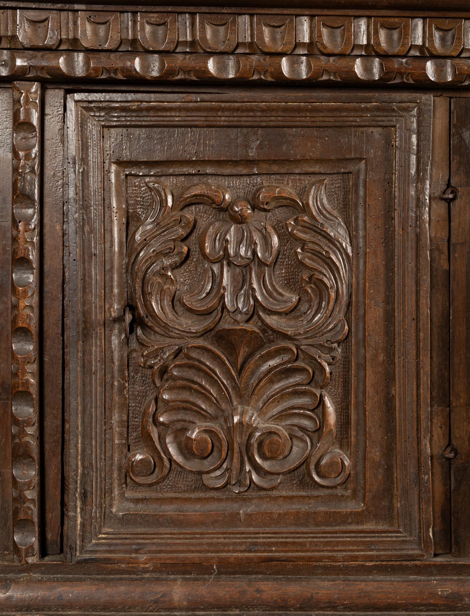 An Italian Baroque Walnut Console Cabinet