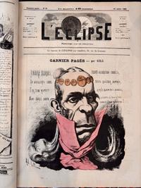 L'Eclipse Satirical Weekly Journal Bound in 3 Folios, Illustrations by Andre Gill