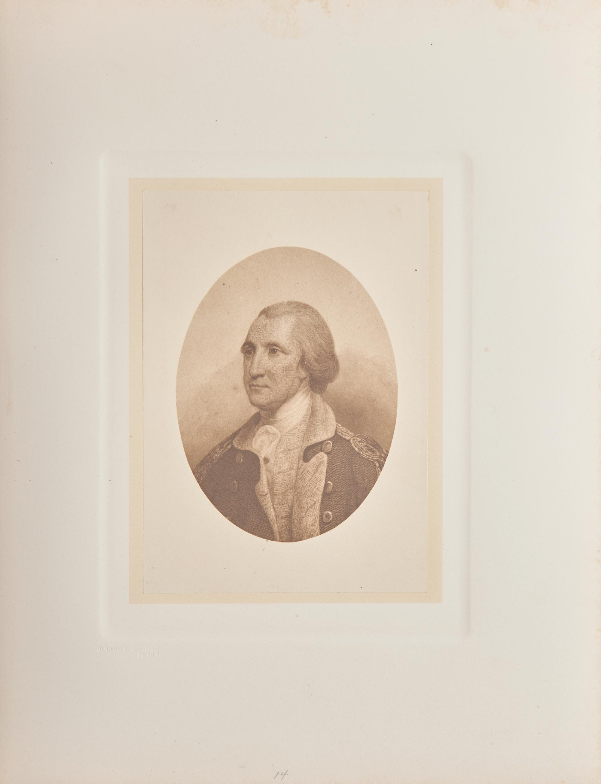 [Presidential] Sachse, Julius F. Authentic Portraits of Washington Arranged in Chronological Order. A Series of Heliographic Reproductions