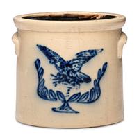 A White's Pottery Two-Gallon Stoneware Eagle Crock
