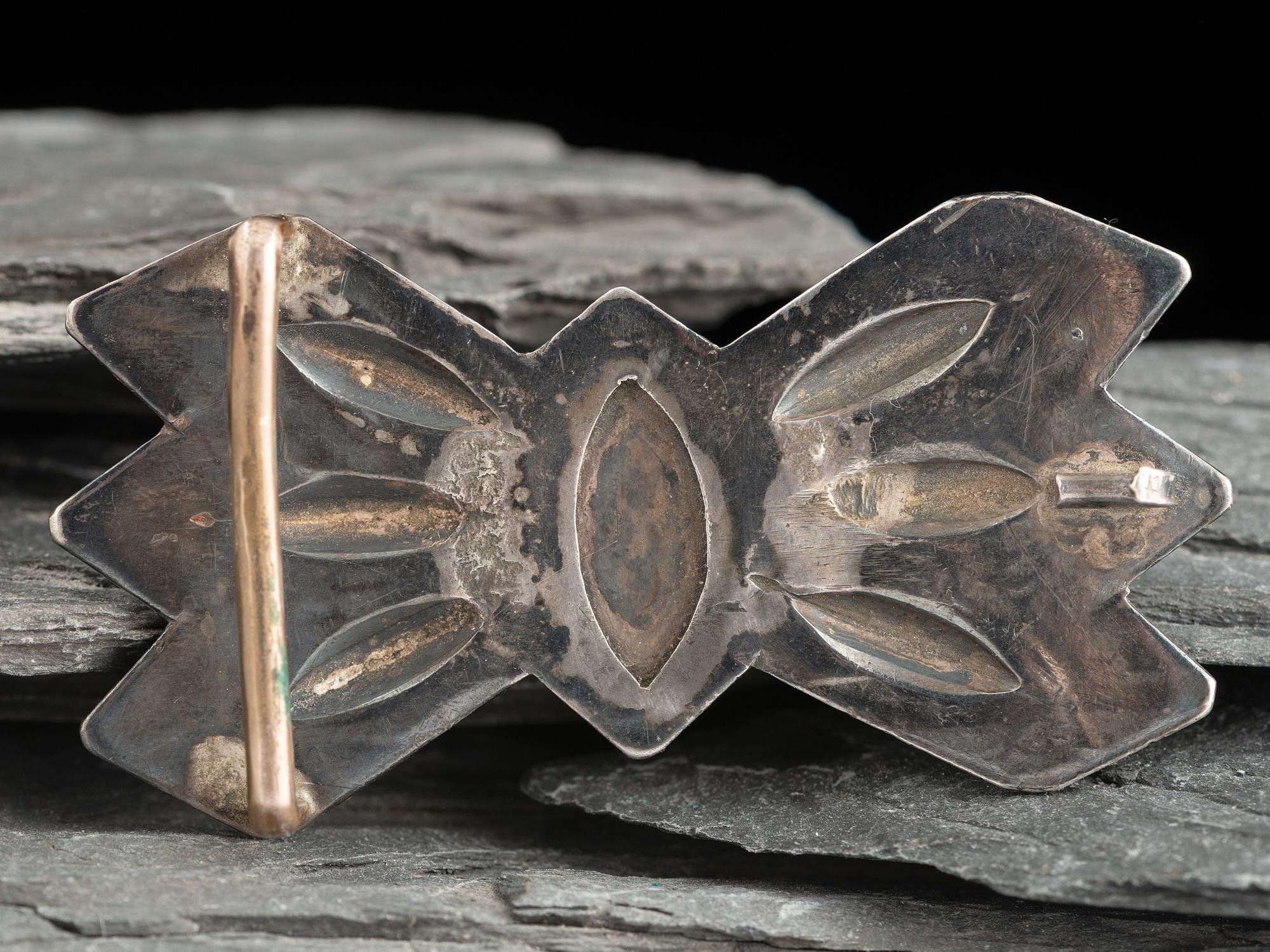 Navajo Silver and Turquoise Belt Buckle