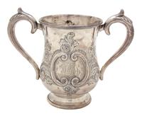 An American Silver Repousse Loving Cup, Howard & Co., New York, NY., 19th Century, monogrammed