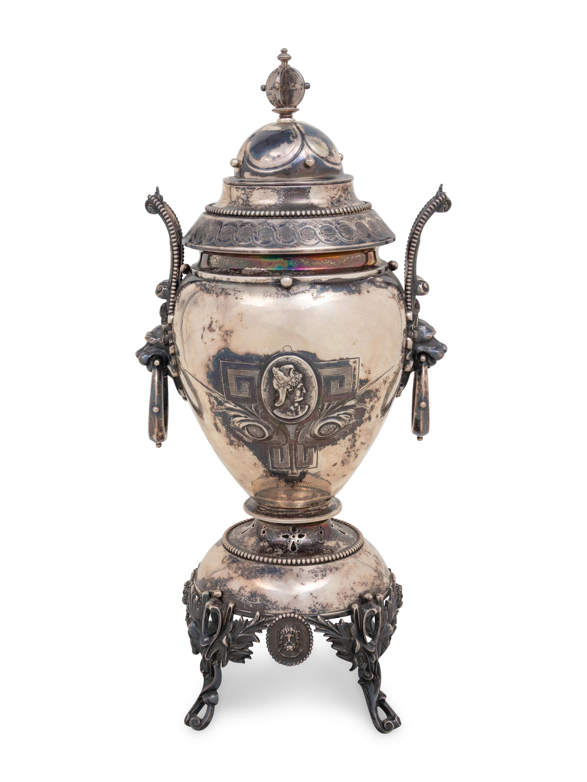 An American Silver Coffee Urn
