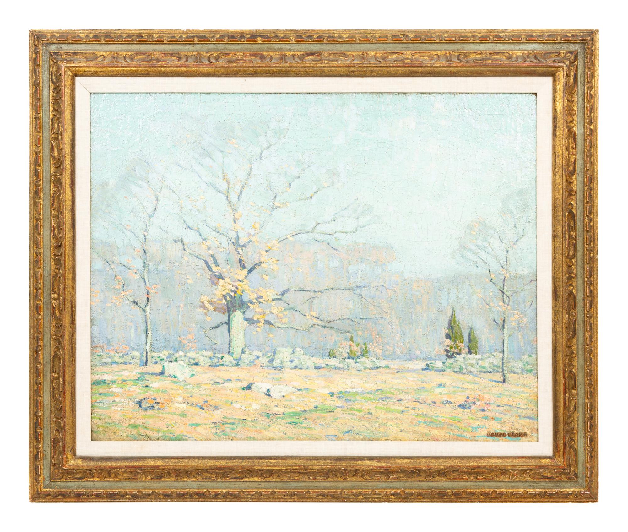 Landscape with Tree and Stone Wall