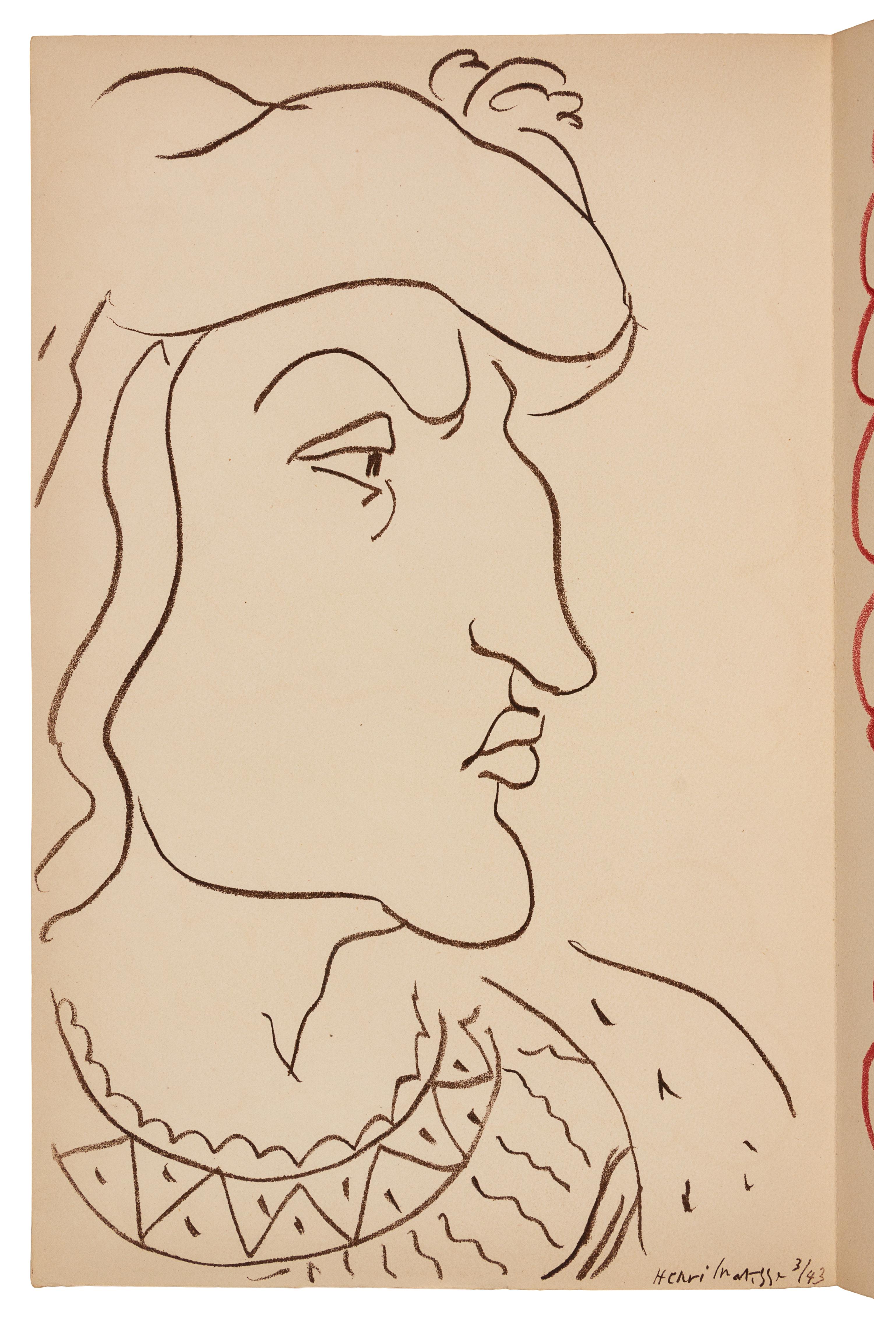 MATISSE, Henri (1869-1954), illustrator. -- ORLEANS, Charles, Duc d' (1394-1465). Poemes. Paris: Tériade, 1950.