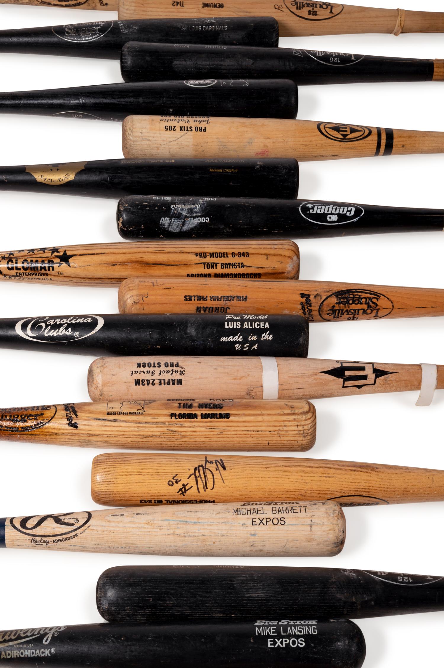 A Group of 53 Game Used Baseball Bats,