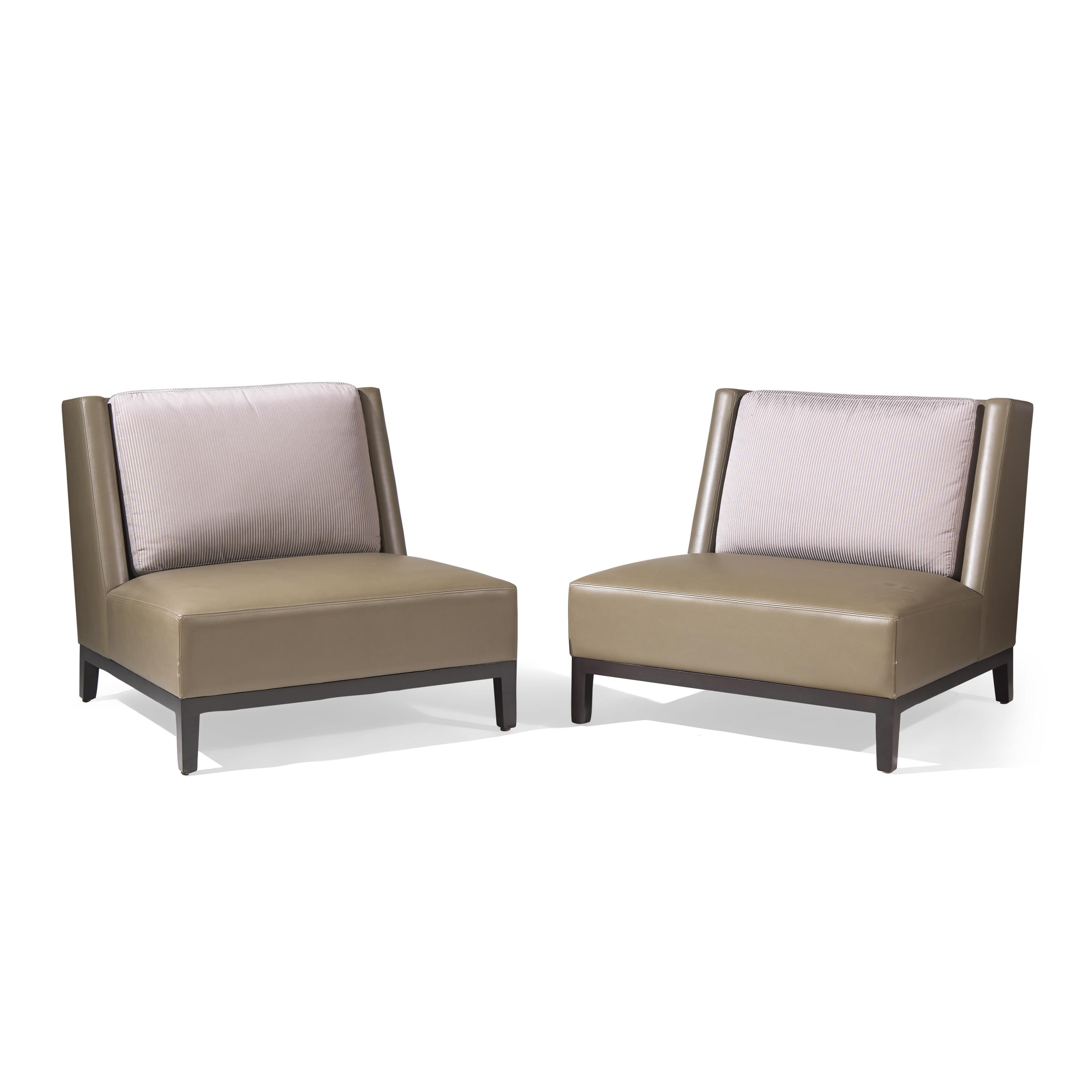 A Pair of Christian Liaigre Low Chairs