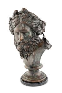 A Continental Bronze Bust