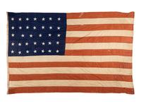 [FLAGS]. Civil War-era 34-star American flag. Ca 1861-1863.